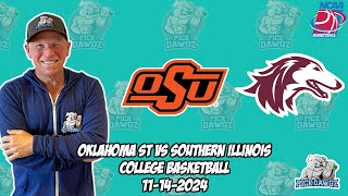 Oklahoma State vs Southern Illinois 111424 Free College Basketball Picks and Predictions  NCAAB [upl. by Aerdnaek209]