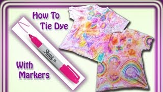 DIY Tie Dye Tshirt With Sharpie Markers [upl. by Tollman]