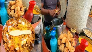 Outstanding Samosa Chaat Making Master of Kolkata  Samosa Chaat Street Food  Samosa Chaat Recipe [upl. by Marvel]