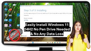 Easily Install Windows 11 24H2 No Pen Drive Needed amp No Any Data Loss [upl. by Tzong911]