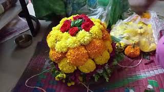 బతుకమ్మ పేర్వడం  Making of Bathukamma2024  YouTubeTips to make perfect bathukamma bathukammaHomeB [upl. by Anawik]