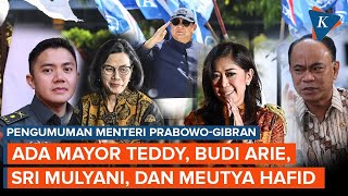 FULL Momen Prabowo Umumkan Nama Menteri Kabinet Merah Putih Ada Mayor Teddy [upl. by Anairda96]