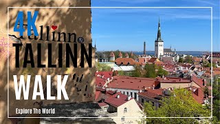 【4K】 Estonia Tallinn Walk 60fps  Terminal A  Town Hall Square  Viru Gate  Toompea  Nunne [upl. by Yrag]