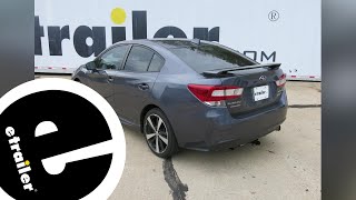 etrailer  DrawTite Sportframe Trailer Hitch Installation  2017 Subaru Impreza [upl. by Shelman]