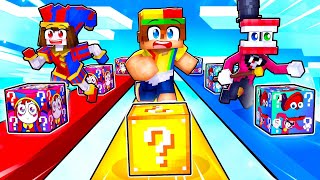 Playing a DIGITAL CIRCUS LUCKY BLOCK RACE in Minecraft [upl. by Atteloiv]