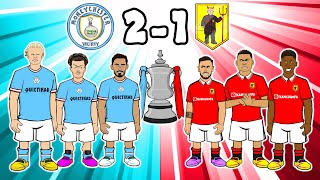 🏆MAN CITY WIN THE FA CUP🏆 21 vs Man Utd Final Goals Highlights Gundogan [upl. by Myron]