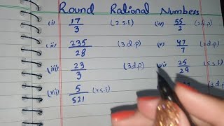 Round off Rational Numbers class 11 Rounding rational to Significant figures [upl. by Zohar]