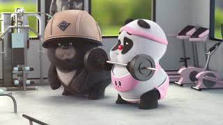 Bamboo Panda❤️ what’s ur muscle memory  Chinese short animation  Funny  熊猫班卜 [upl. by Harihs]