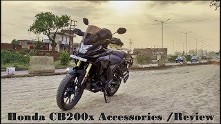 cb200x Crash guard accessories Offroad mileage review hondacb200x 2024 [upl. by Ladnyk19]