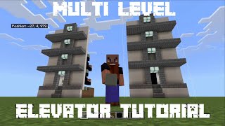 How to Make a Realistic MultiLevel Elevator in Minecraft  Bedrock Edition 1207071 [upl. by Cardinal]