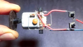 DC motor direction control circuit  C1815 Dc motor yön kontrol devresi yapımı [upl. by Lledra160]