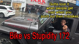 Bike vs Stupidity 172 😡 [upl. by Gracye]