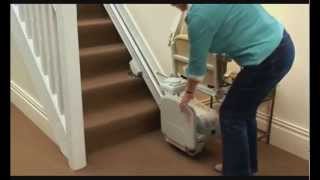 Handicare Simplicity Stairlift Manual Footplate [upl. by Urbannai]