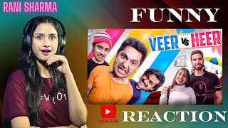 VEER VS HEER  HARASH BENIWAL  RANI SHARMA  FUNNY REACTION [upl. by Anauqahs]