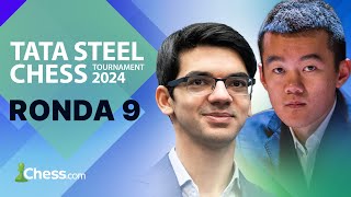 Triple empate entre Giri Gukesh y Firouzja ¿Quién tomará la delantera  Tata Steel Chess 9ª Ronda [upl. by Crescen677]