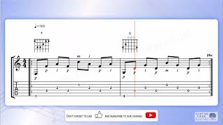 Key of C  F to G  Fingerstyle  1 amp 2 amp 3 amp 4 amp [upl. by Emili712]