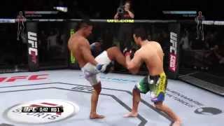 EA UFC Lyoto Machida VS Vitor Belfort Crane Kick KO [upl. by Streeto250]