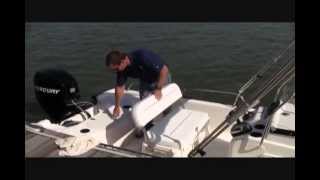 Operating the Livewell on the Boston Whaler 150 Montauk  iboatscom [upl. by Ytirehc]