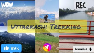 Uttarkashi Trekking  Rishikesh  River Crossing Boatingadventurenaturetravelexploresubscribe [upl. by Feirahs]