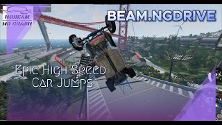 Epic High Speed Car Jumps 13 – BeamNG Drive  NGbeam ND Crash [upl. by Grof]