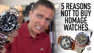 5 Reasons NOT To Buy A Homage Watch  Are Steinhart Parnis Invicta amp Alpha A Waste Of Money [upl. by Elamrej252]