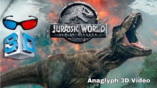 Jurassic World Anaglyph 3D Red amp Cyan Glass 100 Working 3D [upl. by Goran]