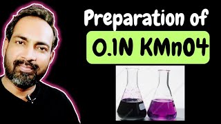 HOW TO PREPARE 01 N KMnO4 SOLUTION  01 N KMnO4 [upl. by Annaeiluj58]