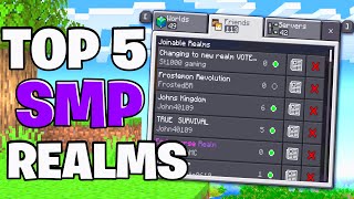 Top 5 BEST Realms For Minecraft Bedrock 121  REALM CODES [upl. by Alletnahs]