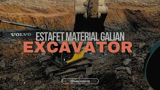 2 Excavator estafet material galian excavator construction iknnusantara [upl. by Narud]