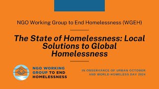 The State of Homelessness Local Solutions to Global Homelessness [upl. by Sam332]