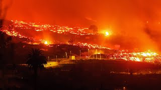 Live Volcano eruption continues on La Palma in Spains Canary Islands [upl. by Aropizt]