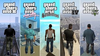 Comparison of Jumping From the Highest Points in GTA Games [upl. by Ynned]