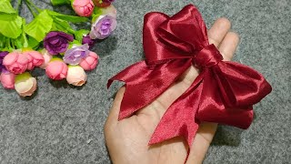 cara membuat pita hias hantaran  cara membuat pita untuk parcel  diy pita satin  PART 9 [upl. by Knarf]