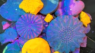 yellow🧡and purple💜 gymchalk crush ASMRgymchalkIndonesia oddlysatisfying asmr gymchalk viral [upl. by Ahsiekal]