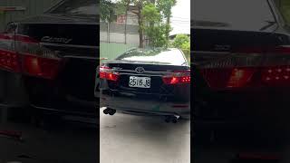 JS排氣管2309212516TOYOTA 豐田 CAMRY 20改89卡夢鍍鈦牛角四出尾段排氣管聲音檔 [upl. by Airbmac931]