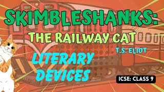 SKIMBLESHANKS The Railway Cat by TSEliot LITERARY DEVICES ICSE Class 9 [upl. by Beatrix]