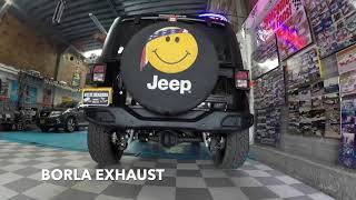 Jeep Wrangler  Stock Exhaust VS CatBack Borla [upl. by Bernette]