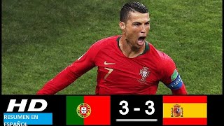 Portugal vs España 33 Rusia 2018 Resumen en Español [upl. by Jaynell128]