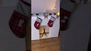 DIY Cardboard Fireplace cardboard christmas2025 diy [upl. by Ludewig946]