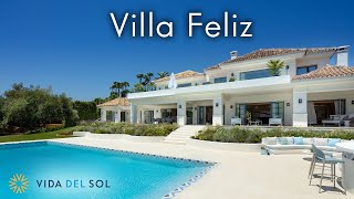 Villa Feliz Elegant luxury villa with sea views in Marbella [upl. by Enitsyrk]