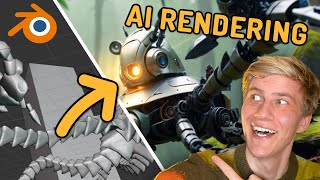 Create mindblowing AI RENDERINGS of your 3D animations Free Blender  SDXL [upl. by Alehtse]