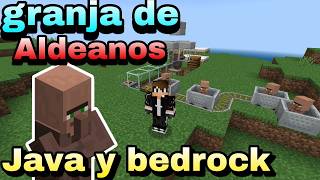 granja de aldeanos minecraft bedrock 121 [upl. by Akehsyt]