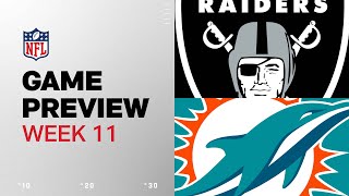 Las Vegas Raiders vs Miami Dolphins  2024 Week 11 Game Preview [upl. by Esilana]