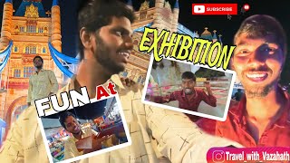 FUN AT EXHIBITION 🤣 IN HYDERABAD  guntur exhibition 2024  travel with vazahath  vlog [upl. by Adnoloy]