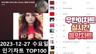 광고없는 실시간 인기차트 2023년 12월27일 인기차트TOP100 멜론차트 X 종합차트O 노래모음 KPOP 플레이리스트 [upl. by Calbert494]