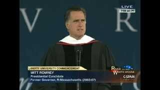 Mitt Romney Addresses Liberty University Class of 2012 [upl. by Nivlak]