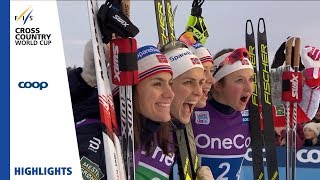 Highlights  Norway I secures victory  Beitostølen  Ladies Relay  FIS Cross Country [upl. by Annahsor]