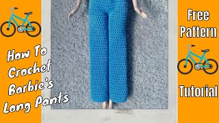 Barbie Clothes  Long Blue Pants [upl. by Jed]