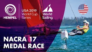 Nacra 17 Medal Race  Hempel World Cup Series Miami USA [upl. by Marlon]