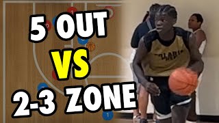 5 Out Basketball Plays vs 23 Zone Defense [upl. by Mazlack526]